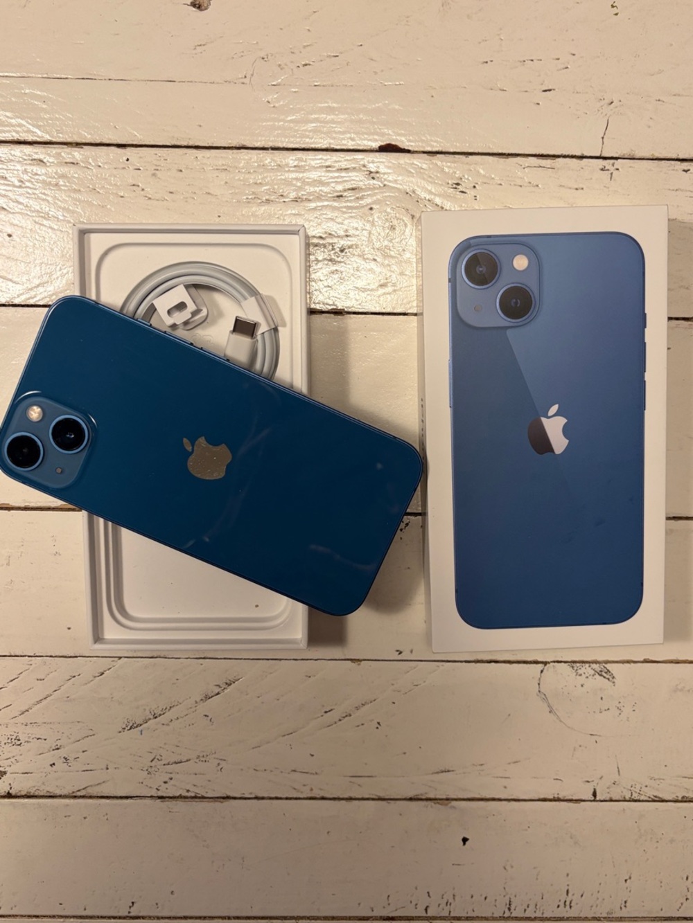 Apple iPhone 13 Blue with Box and Charger